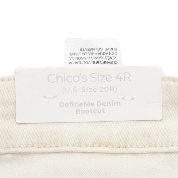 Chico's Off-White Define Me Denim Bootcut Jeans Size 20 - Picture 10 of 14